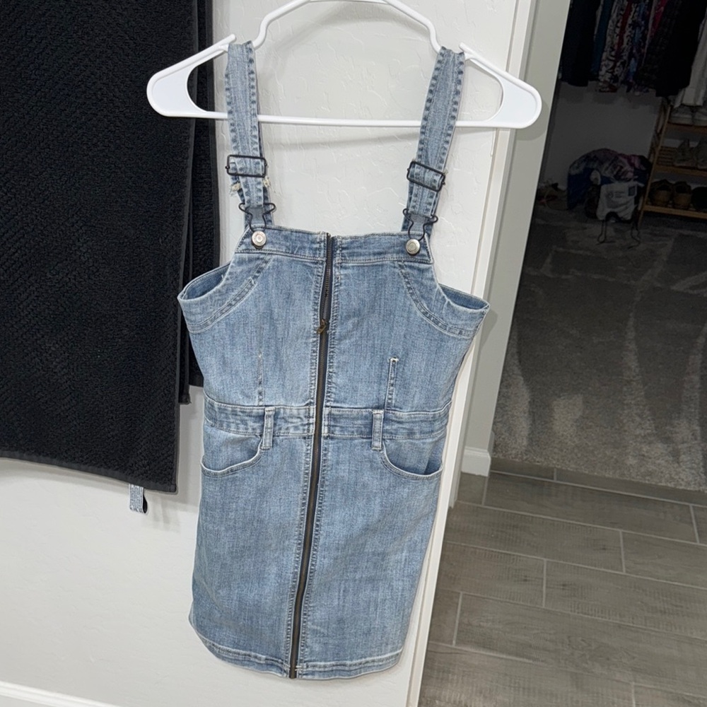 Denim Zip-Front Dress